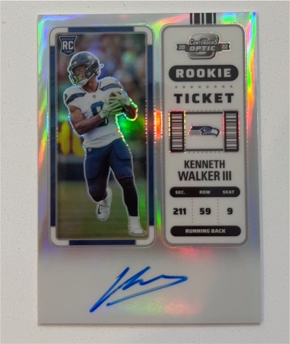 2022 Panini Contenders Optic #126 Kenneth Walker III Rookie Ticket — front