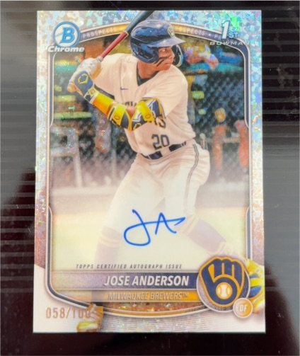 2025 Bowman Chrome 1st Bowman #Jose Anderson — front