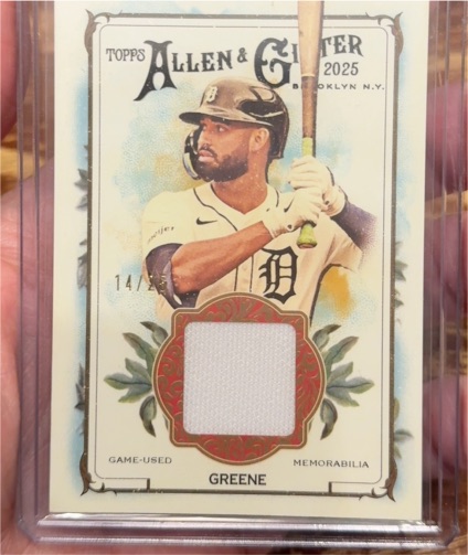 2025 Topps Allen & Ginter #AGR-RG Riley Greene — front