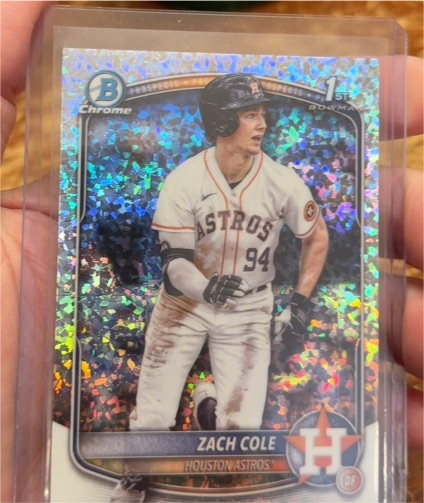 2025 Bowman Chrome #BCP-244 Zach Cole — front
