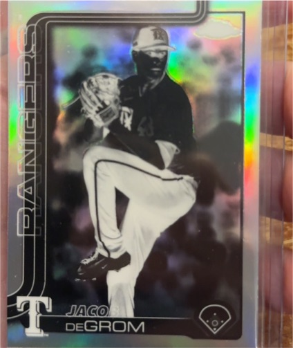 2025 Topps Chrome #214 Jacob deGrom Negative Refractor — front