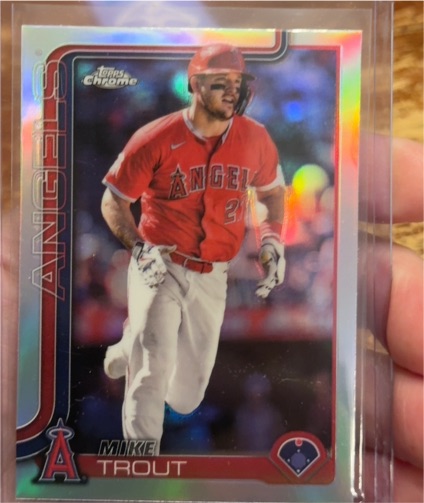 2025 Topps Chrome #100 Mike Trout — front