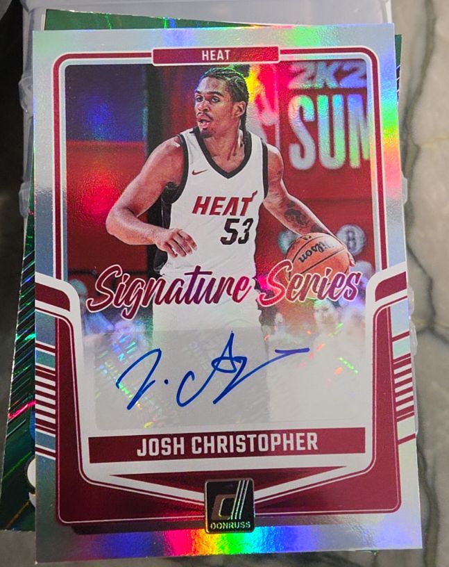 2024-25 Donruss Signature Series #SS-JCH Josh Christopher — front