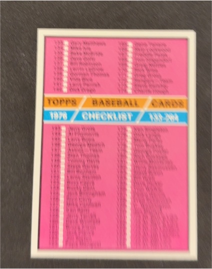 1976 Topps #119 Checklist 1-132 — front