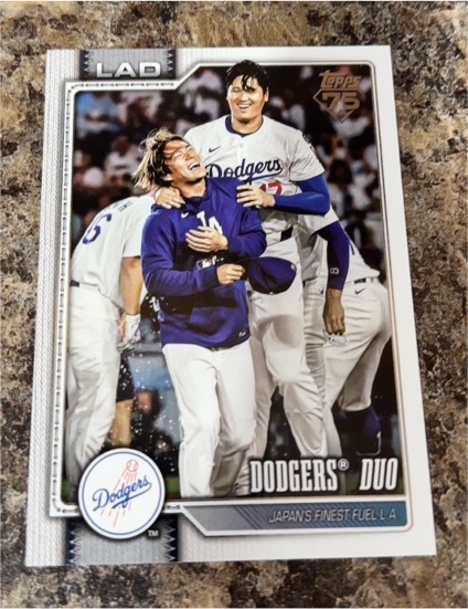 2026 Topps Series 1 #265 Dodgers Duo Shohei Ohtani and Cody Bellinger — front