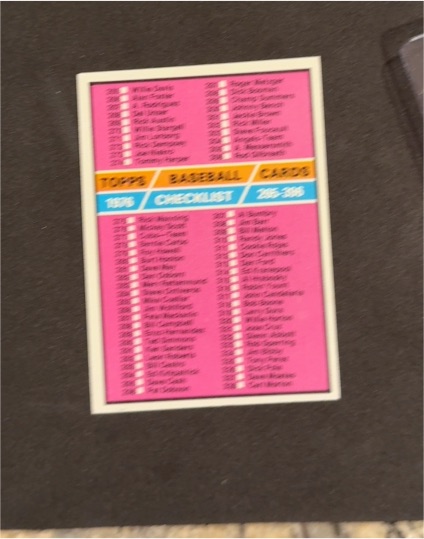 1976 Topps #392 Checklist 265-396 — front