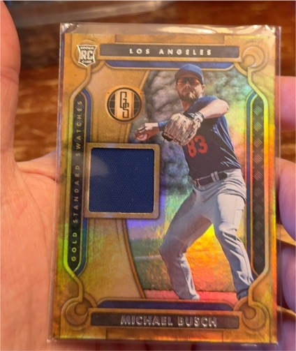 2023 Panini Chronicles Gold Standard Swatches #GSS-MB Michael Busch — front