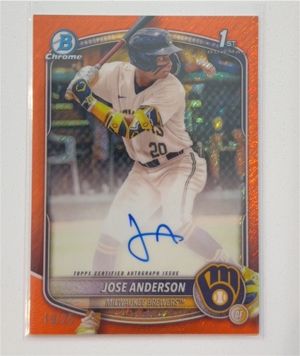 2025 Bowman Chrome 1st #1st Jose Anderson — front