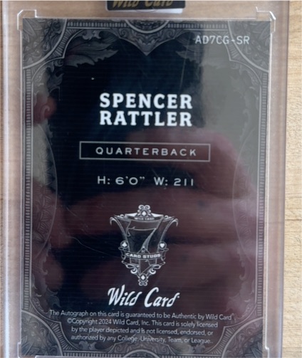 2024 Wild Card #AD7CG-SR Spencer Rattler — front