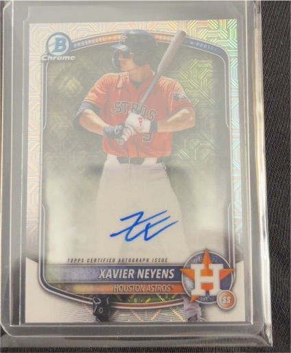 2025 Bowman Draft Mega #BMA-XN Xavier Neyens — front
