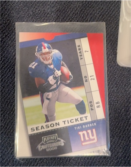 2003 Playoff Contenders #5 Tiki Barber New York Giants — front