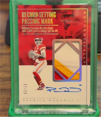2025 Panini Authentically #/15 Patrick Mahomes II — front