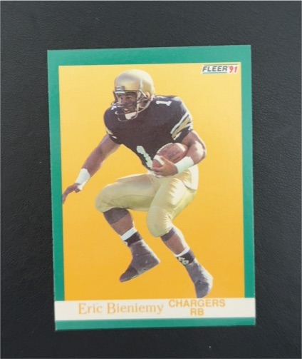 1991 Fleer #421 Eric Bieniemy — front