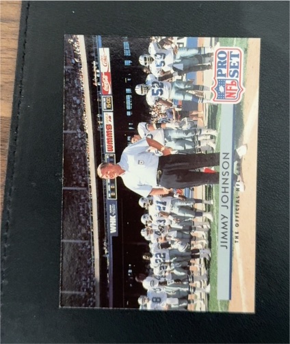 1992 Pro Set #153 Jimmy Johnson — front