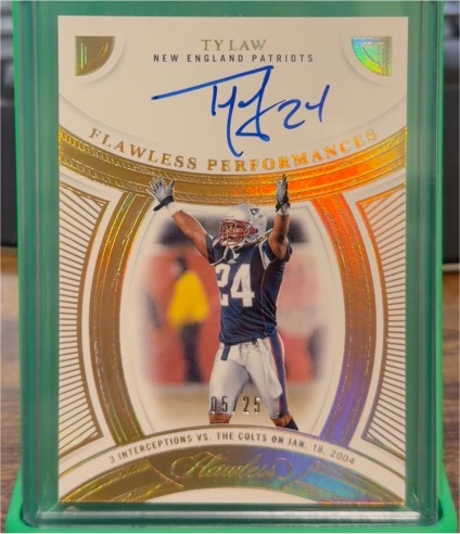 2022 Panini Flawless Flawless Performances Auto Ty Law #05/25 — front