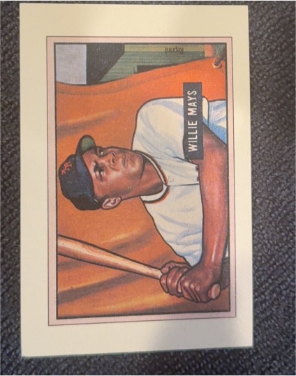 1989 Bowman #NNO Willie Mays Reprint Sweepstakes — front