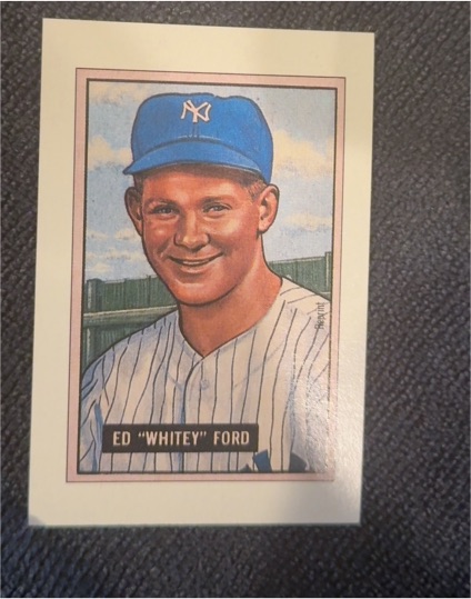 1989 Bowman #NNO Ed "Whitey" Ford 1951 Reprint — front