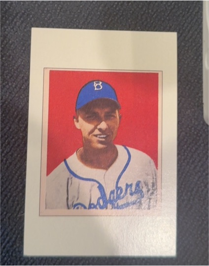 1989 Bowman Reprint Insert #4 Gil Hodges 1949 Brooklyn Dodgers — front