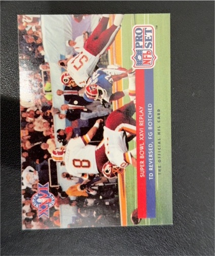 1992 Pro Set #64 Super Bowl XXVI Replay — front
