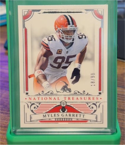 2024 Panini National Treasures #18 Myles Garrett — front