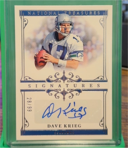 2025 Panini National Treasures Signatures #Dave Krieg — front