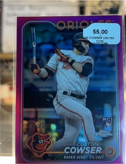 2024 Topps Chrome Update #USC154 Colton Cowser Magenta Refractor Rookie Debut Orioles — front