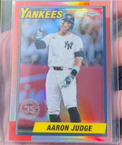 2025 Topps Chrome 1990 Topps Baseball 35th Anniversary #90CB-11 Aaron Judge — front