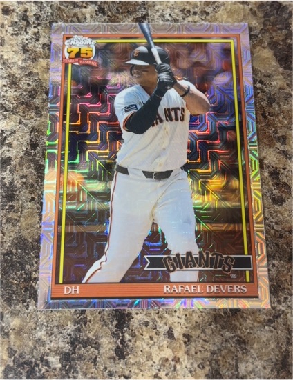 2026 Topps Series 1 Chrome Mojo Refractor #91C-26 Rafael Devers — front