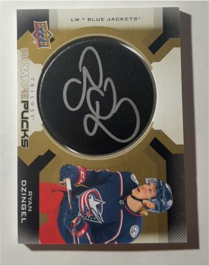 2019-20 Upper Deck Trilogy Signature Pucks #SP-RD Ryan Dzingel — front