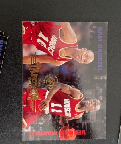 1994-95 Topps Stadium Club #329 Sam Cassell / Vernon Maxwell — front