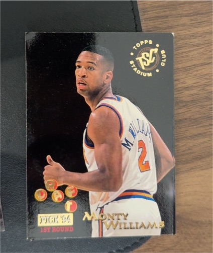 1994-95 Topps Stadium Club #325 Monty Williams — front