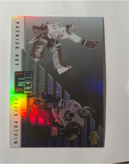 1993-94 Upper Deck #NL6 Patrick Roy / Felix Potvin Next in Line — front