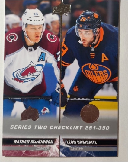 2022-23 Upper Deck Series 2 #449 Nathan MacKinnon / Leon Draisaitl — front