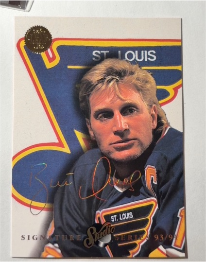 1993-94 Leaf Studio Signature Series #8 Brett Hull — front