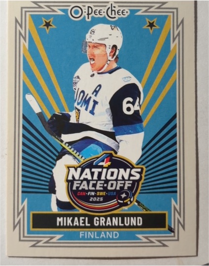 2025-26 O-Pee-Chee #504 Mikael Granlund Finland — front