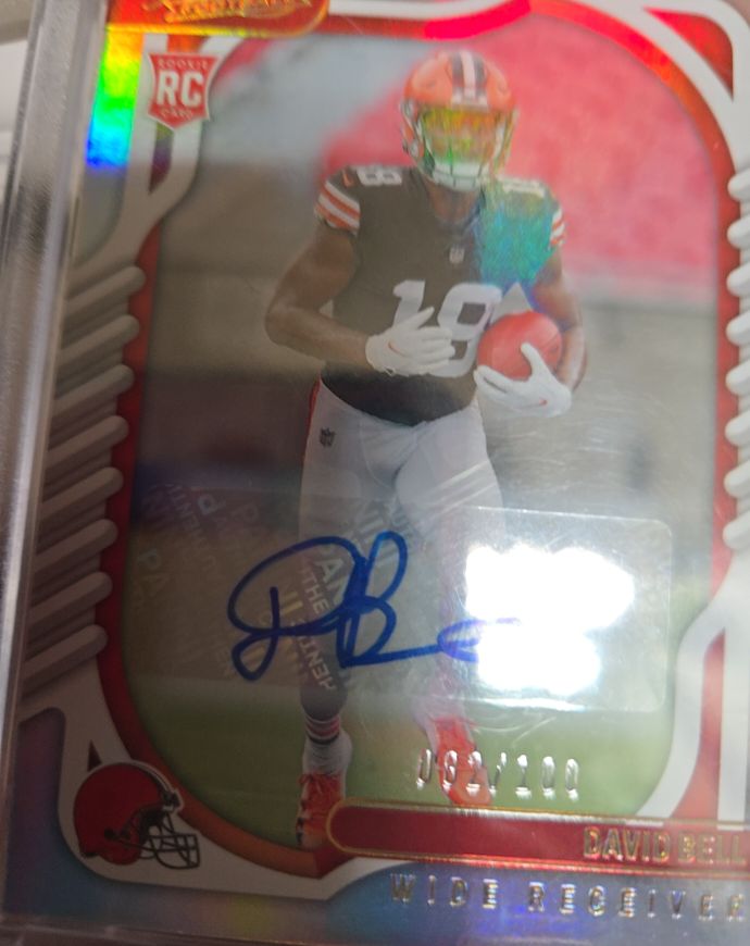 2022 Panini Absolute Rookies Spectrum Red Signatures #132 David Bell — front
