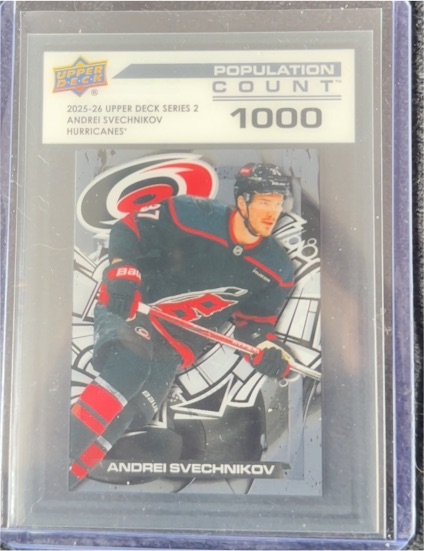 2025-26 Upper Deck Series 2 #PC-51 Andrei Svechnikov Population Count 1000 — front