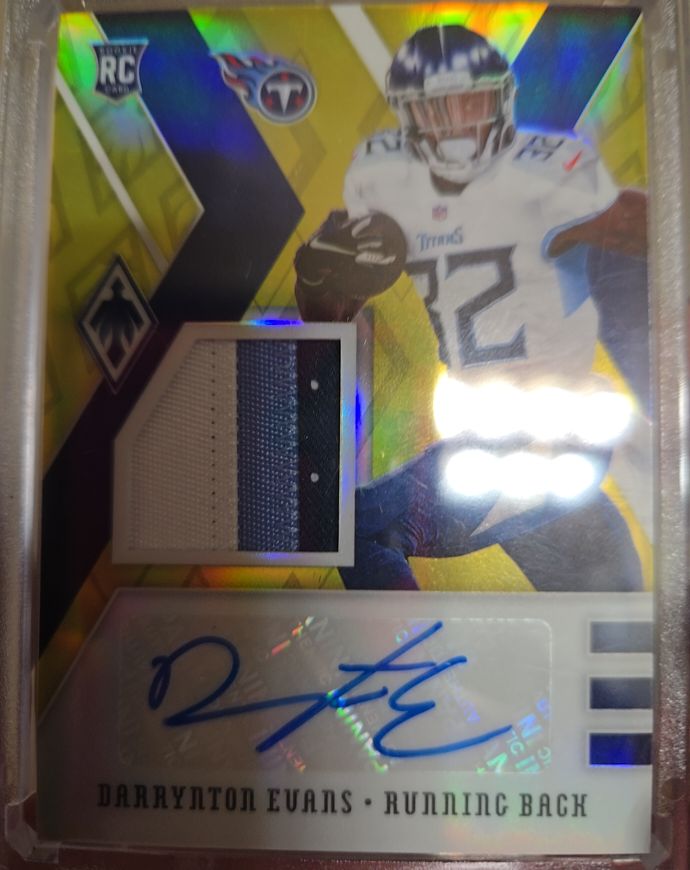 2020 Panini Phoenix #RJA-DE Darrynton Evans Rookie Patch Auto — front