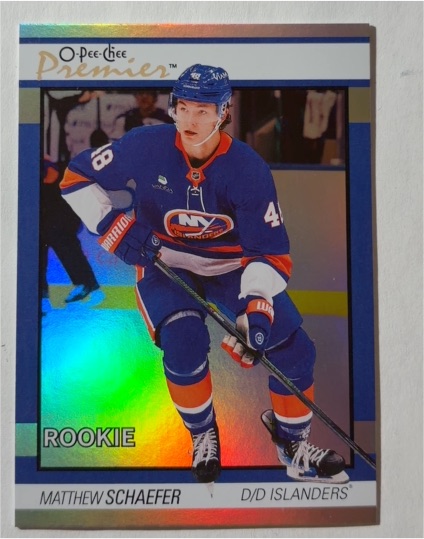 2025-26 O-Pee-Chee Premier #P-92 Matthew Schaefer — front