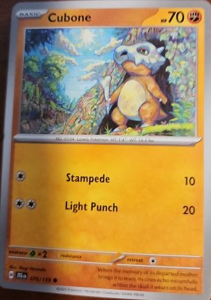 2025 Pokémon SV09: Journey Together #76 Cubone — front