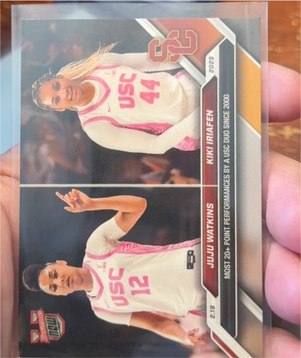 2024-25 Topps Bowman U Now #71 JuJu Watkins Kiki Iriafen USC Trojans — front