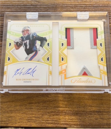 2025 Panini Flawless #8 Rob Gronkowski Veteran Booklet Auto Patch — front
