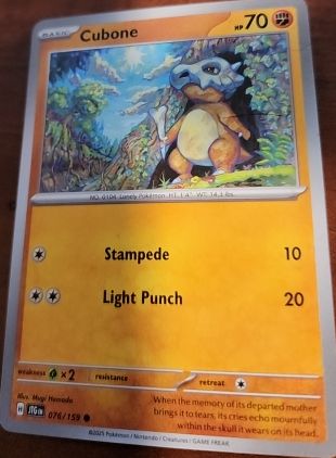 2023 Pokémon SV09: Journey Together #076 Cubone — front