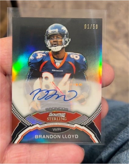 2011 Bowman Sterling #01/50 Brandon Lloyd — front