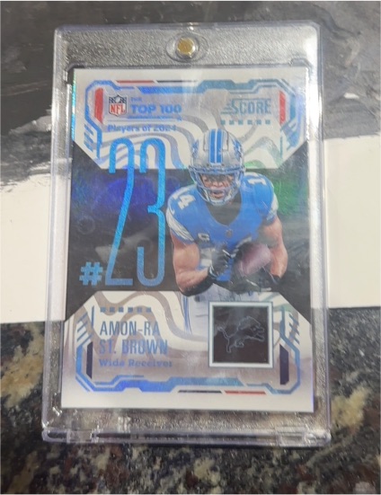 2025 Score #23 Amon-Ra St. Brown Top 100 — front