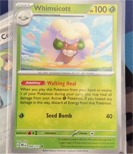 2025 Pokémon SV Prismatic Evolutions #008 Whimsicott — front