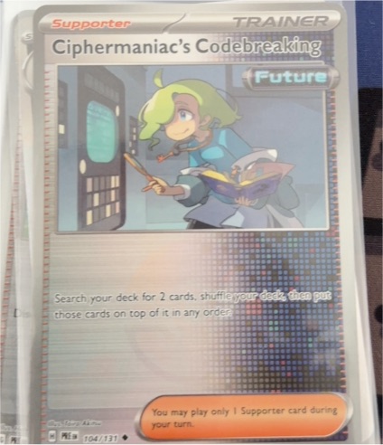 2021 Pokémon SV: Prismatic Evolutions #104 Ciphermaniac's Codebreaking — front