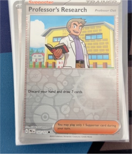 2025 Pokémon Prismatic Evolutions #122 Professor's Research (Professor Oak) — front