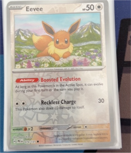 2025 Pokemon Prismatic Evolutions #074 Eevee — front