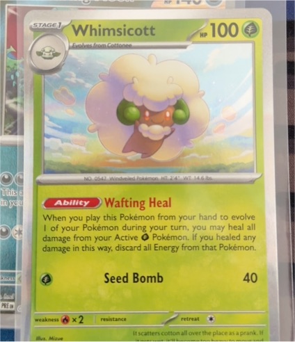 2024 Pokémon Scarlet & Violet: Temporal Forces #15 Whimsicott — front